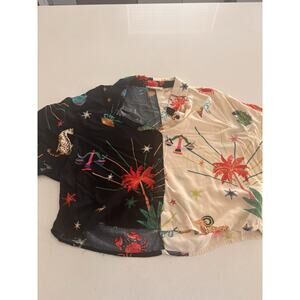 Sunburst Kiss Large Crop Blouse 2 Print Celestial